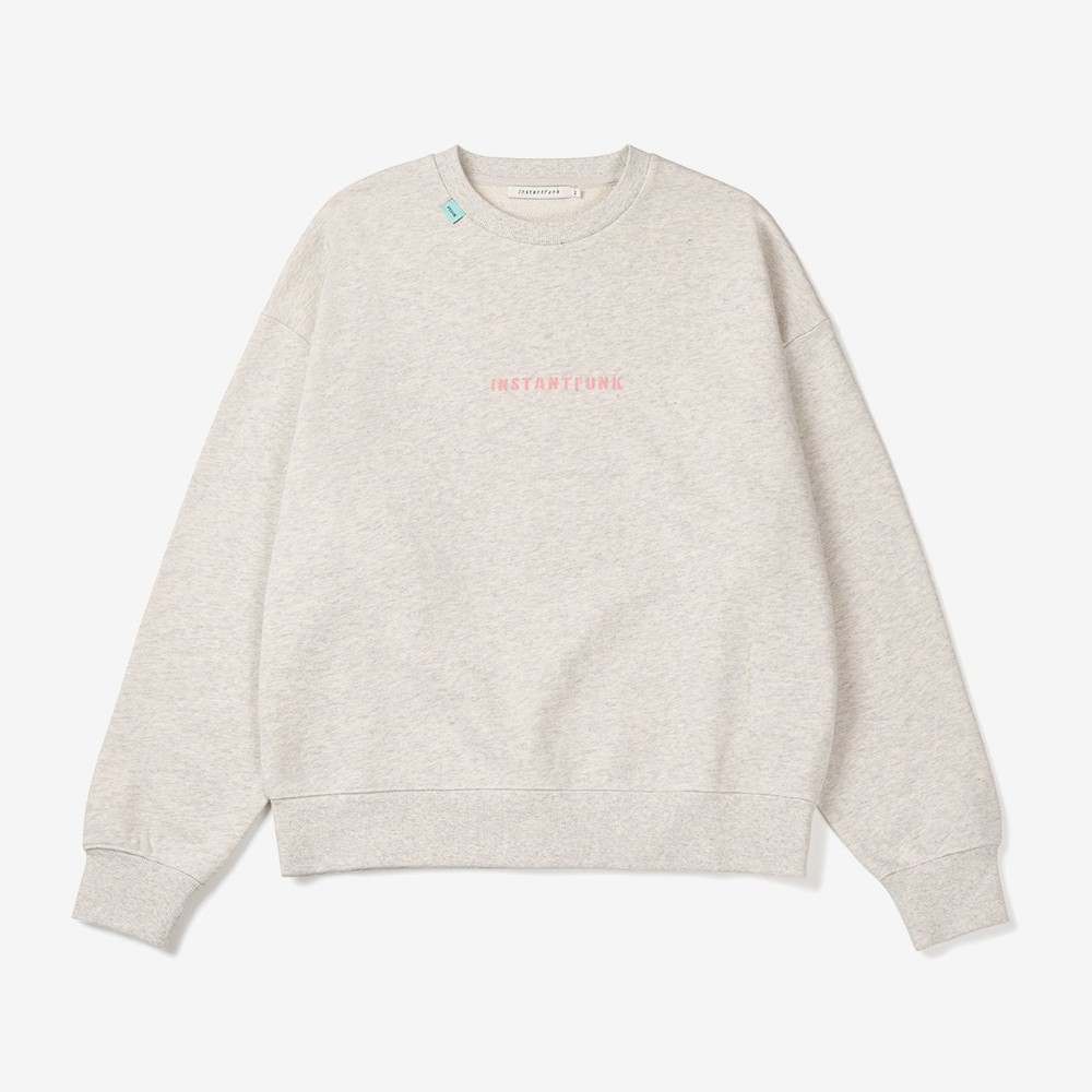 ミニロゴ スウェット マンツーマンTシャツ - オート グレー/ブラック/メランジ ホワイト