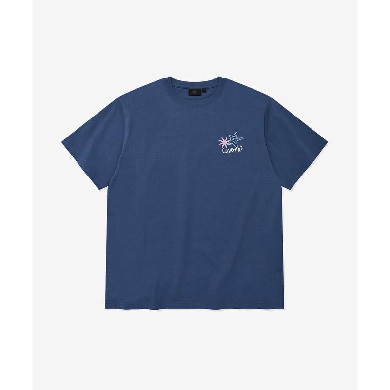ウーマン オーバーフィット サマー トリップ グラフィック Tシャツ ダークブルー CO2602ST71 DB