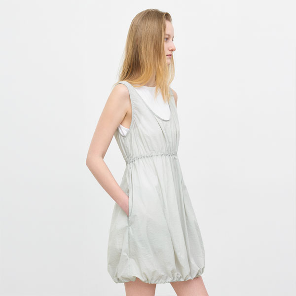YU NYLON LAYERED SHIRRING ONE PIECE (OP-6338)