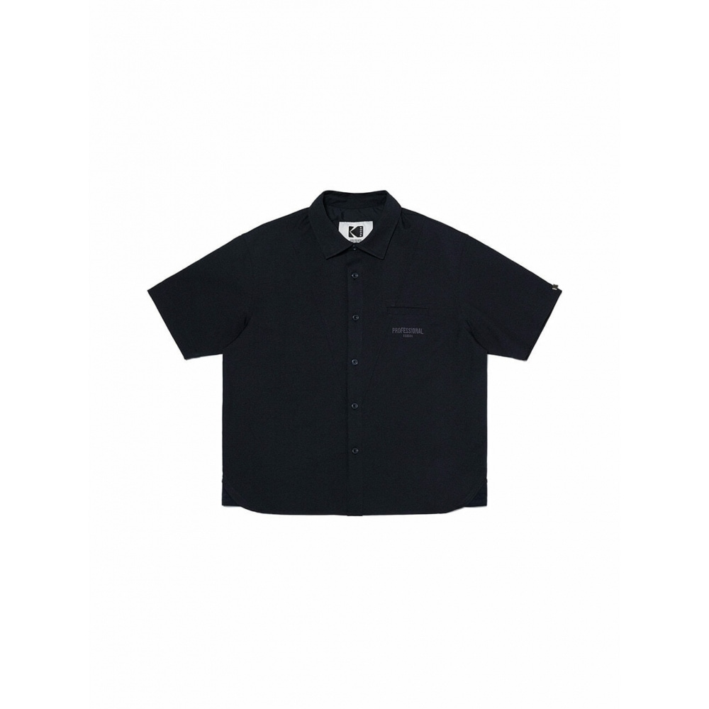 コダックアパレルプロフェッショナルウーブンショートスリーブシャツチャコール