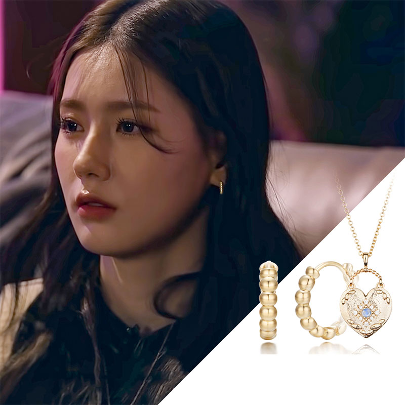 [(G)-IDLEミヨン着用]14k ビセン ワンタッチ リングピアス/韓国ファッション/韓国ファッションスタイル/韓国ストリートファッション/SNSで人気/韓国の人気ブランド