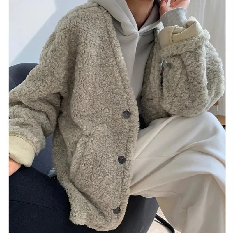 韓国 秋冬コート ボアコート アウター レディース ムートンコート 上着フリースで決まり人気ボアアウターキルティングアウター