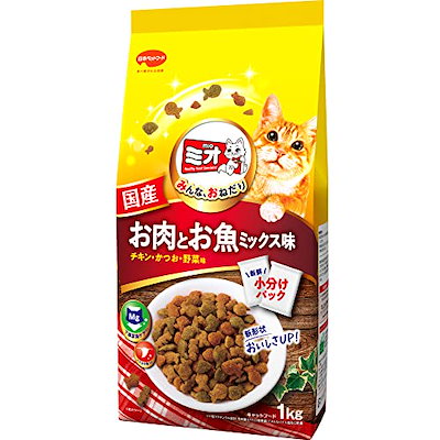 他サイト： キャットフード　ミオ　ドライミックス　お肉とお魚ミックス味　１ｋｇ　ＣＲＣ35―15―60―40―00の商品画像