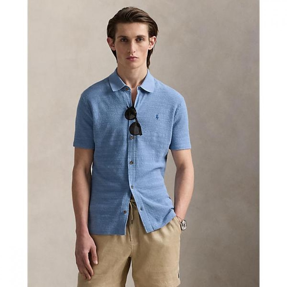 ポロラルフローレンメンズテクスチャードコットンリネンシャツセーター (MNPOSWE1N820072400) 26,270円