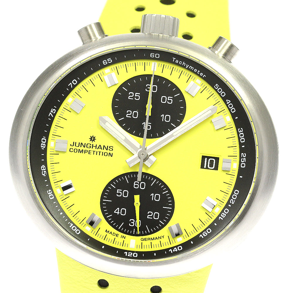 ユンハンス JUNGHANS 27/4305.00 1972 コンペティション FIS エディション レモン 自動巻き メンズ 美品 箱・保証書付き_755235【中古】