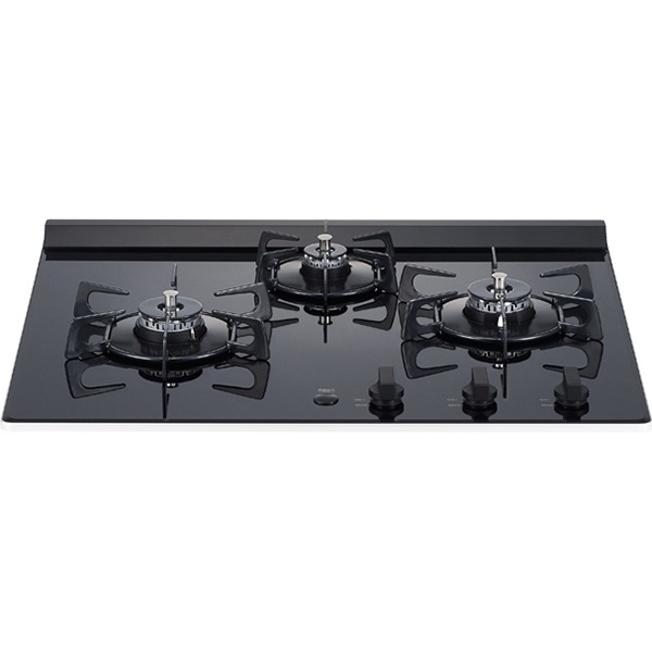 ビルトインガスコンロ プロパンガス用 3口 左強火タイプ 幅60cm ネロ N3C20KSPSEL-LP Nero