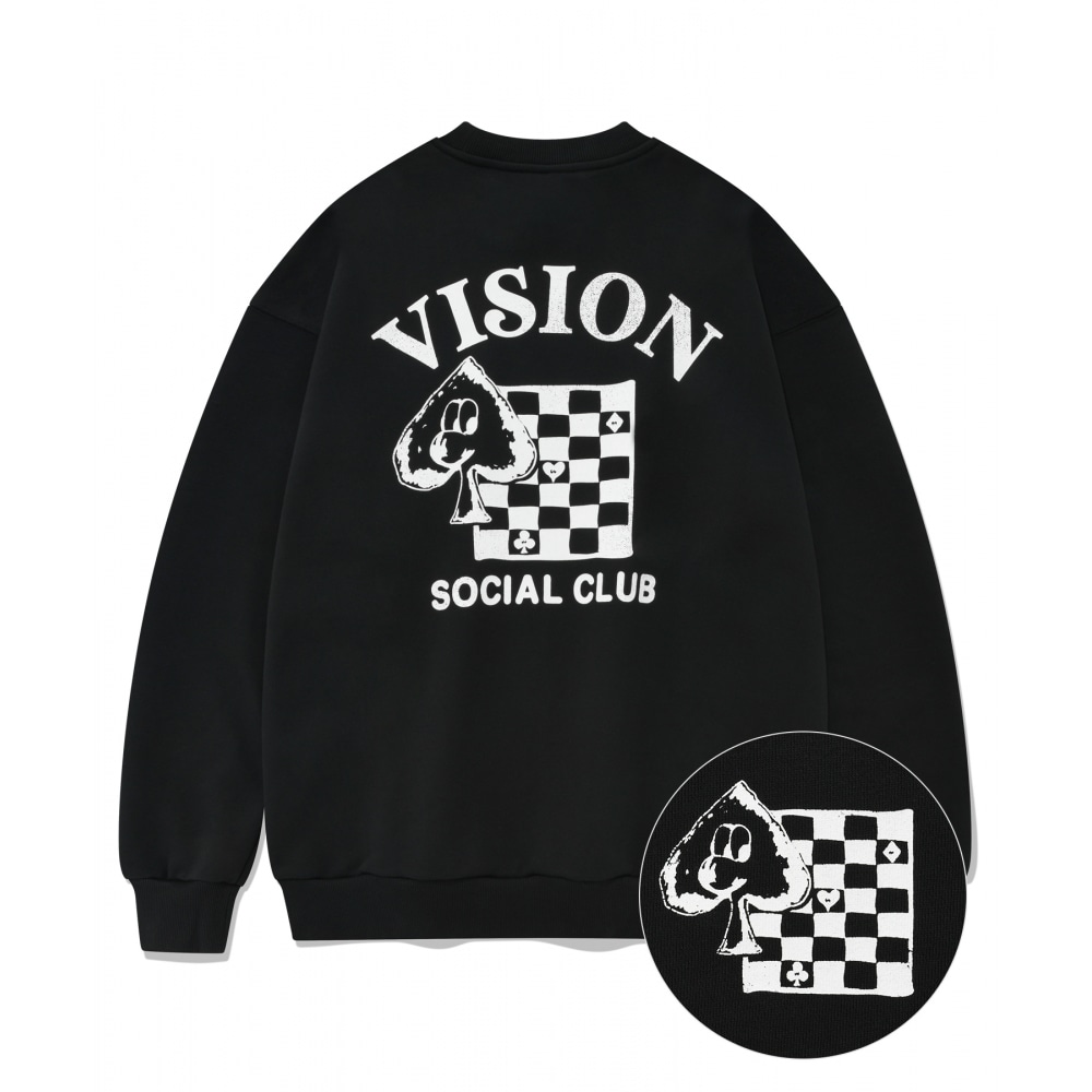 VISION StreetWEAR VSW Social Club クルーネック ブラック
