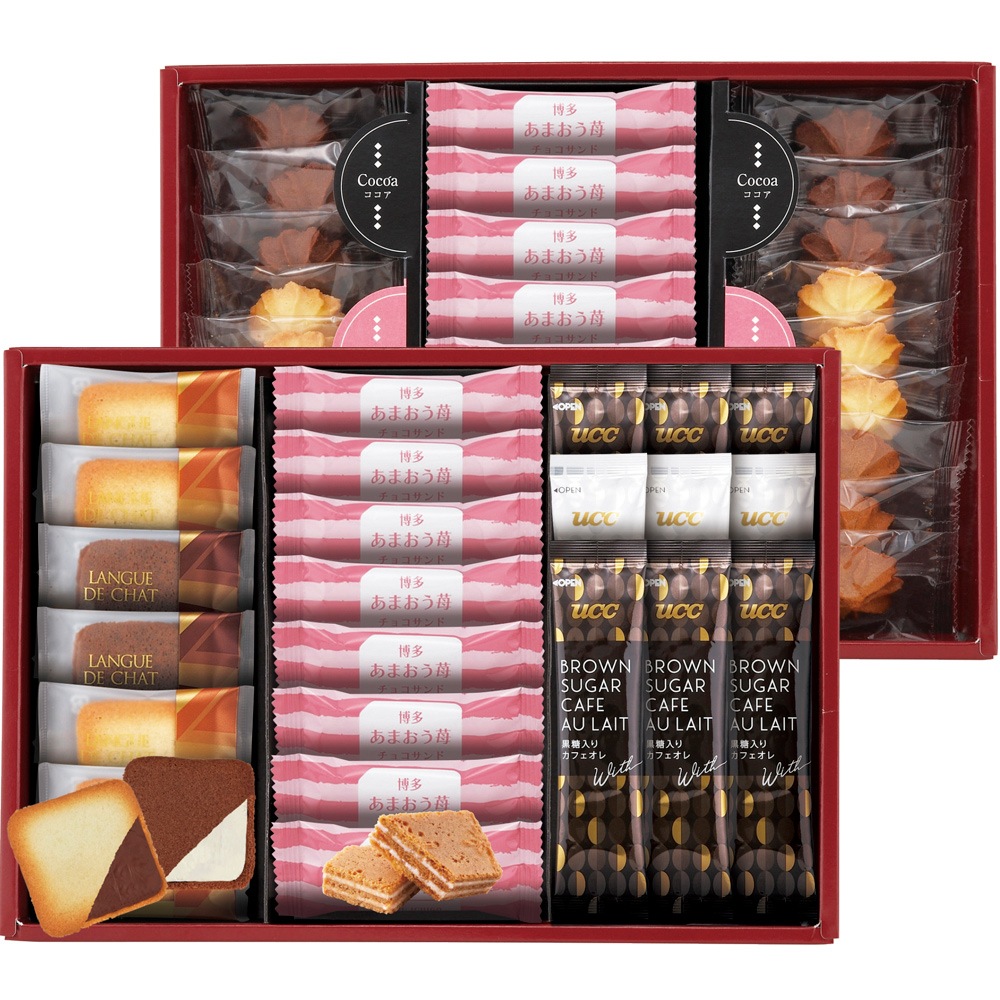博多あまおう苺チョコサンド 菓子詰合せ AS-510 A111-061 ラッピング無料 のし無料 メッセージカード無料 ギフト 詰め合わせ 内祝い 洋菓子 お中元 A41 送料無料 5,228円