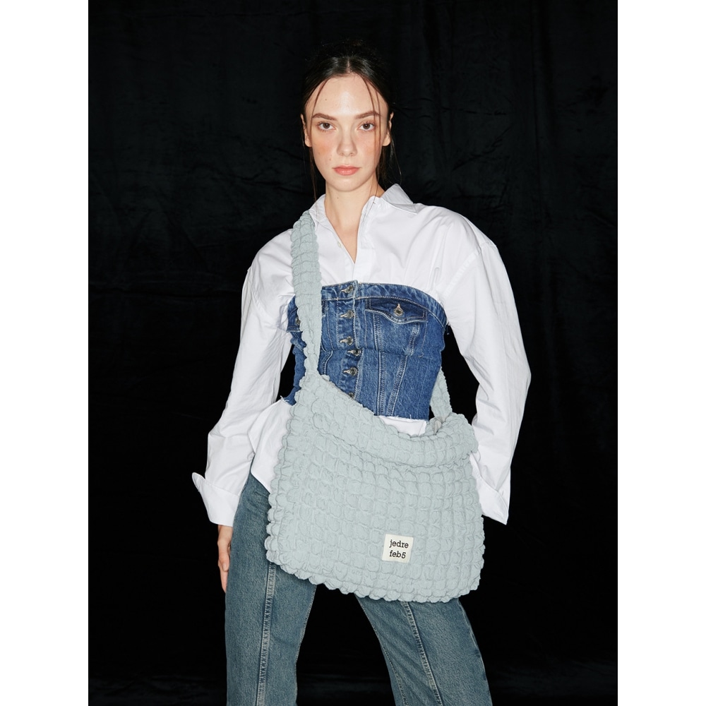JEDREFEB5 クロワッフル クロスボディバッグ ブルー