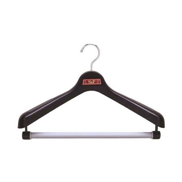 [5セット] シンコーハンガー S＆F ジャケット回転式40 ブラック MMT73384X5