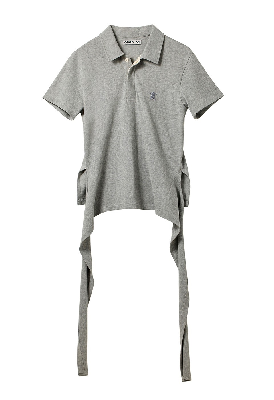 【OPEN Yy】 TRIM POLO T-SHIRT : GRAY