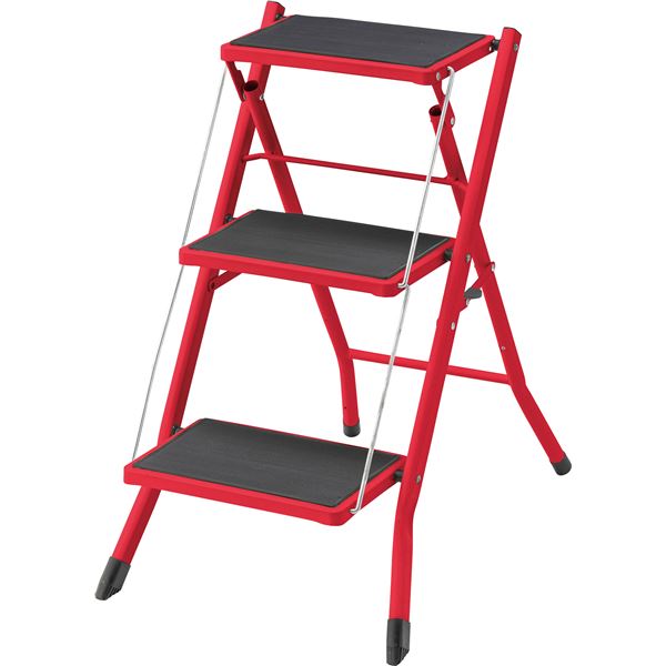 ステップ台 約W42.5xD65.5xH68cm レッド 完成品
