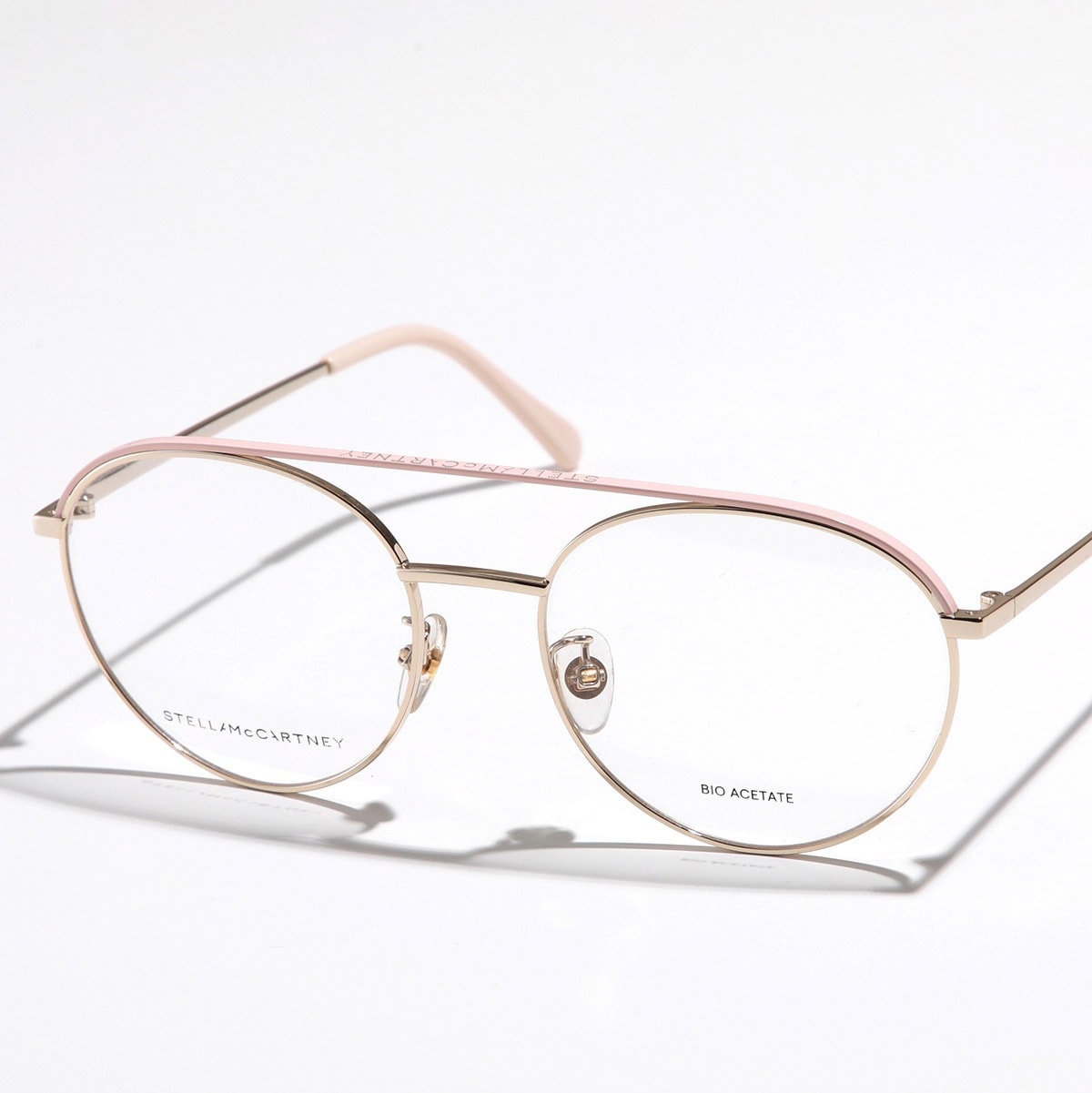 STELLA McCARTNEY ステラマッカートニー メガネ SC50008U レディース ダブルブリッジ ボストン型 フルリム メタルフレーム