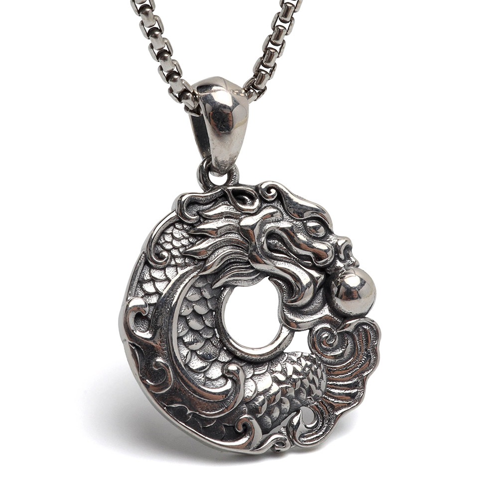 シルバー925 ドラゴンネックレス [ns245-cs062-2mm-50cm]