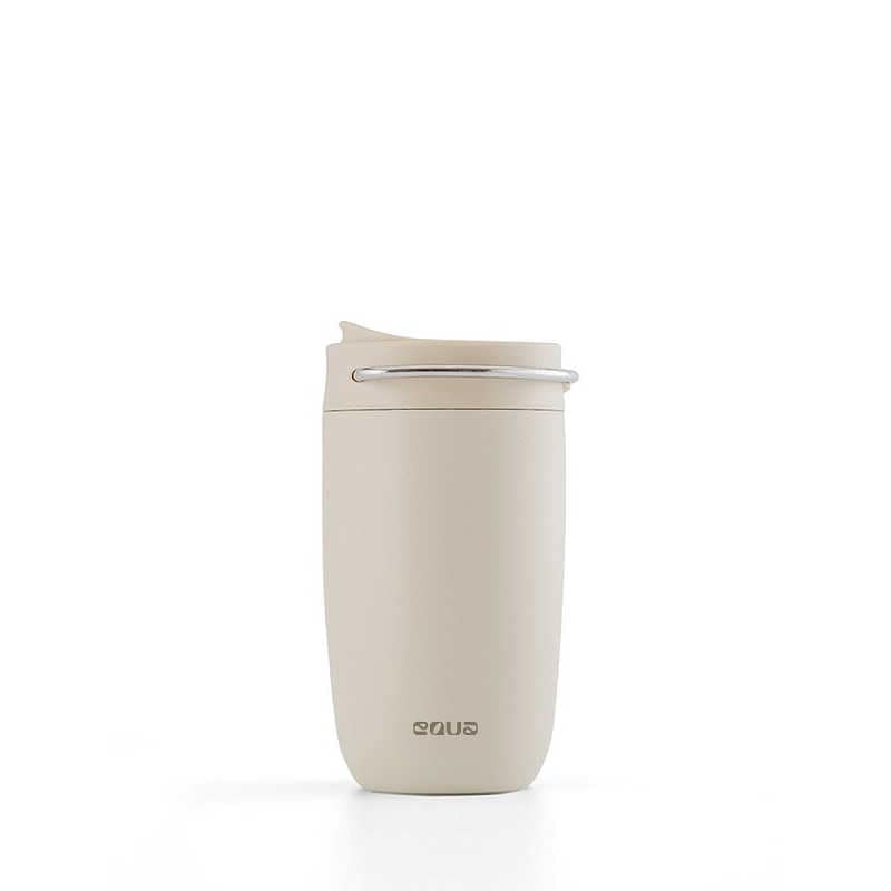 EQUA　カップ サーマルマグ 300ml 保温・保冷 フタつき ライトグレー　EC-1174G