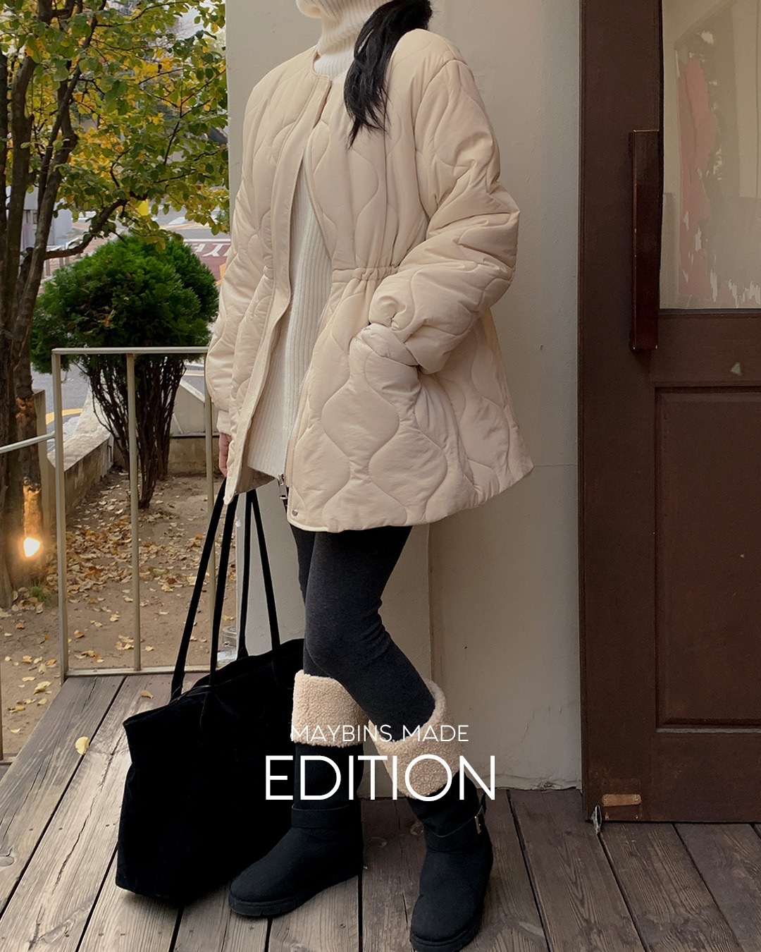 [MADE]イノストリングパディングジャンパー韓国ファッション レディース 10,490円