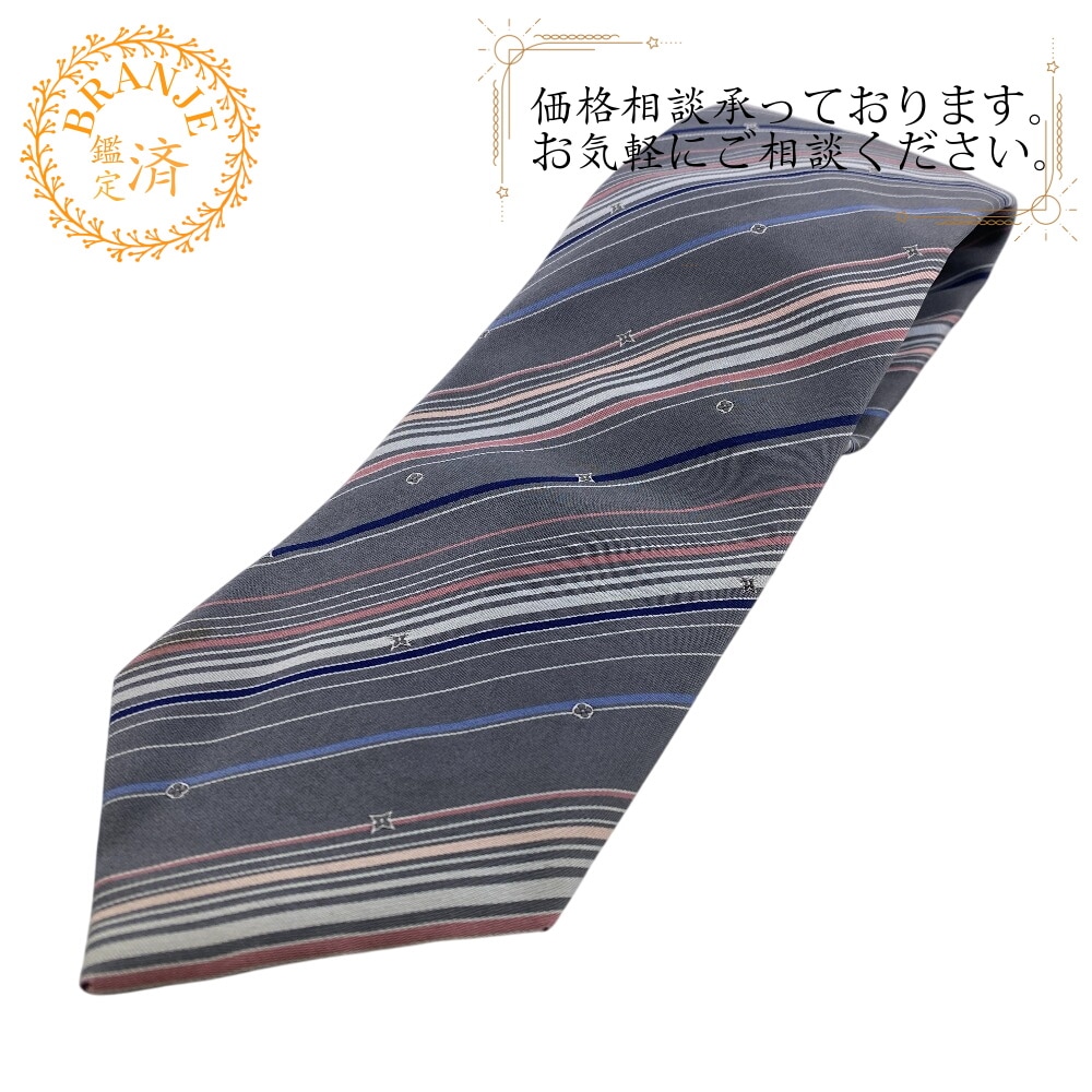 モノグラム シルク ストライプ シルク ネクタイ マルチカラー ブランド