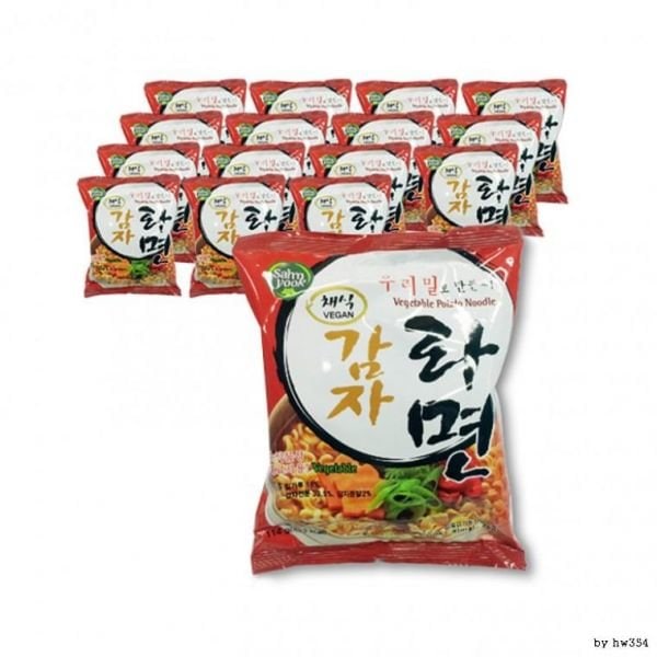 ベジタリアン食品 サムユク ウリミルチェシク ジャガイモラーメン(辛い) 16袋(1箱)