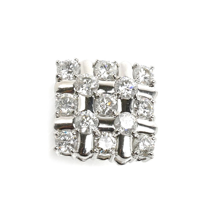 Pt900プラチナ ペンダントトップ ダイヤモンド1.00ct 3.2g レディース 中古