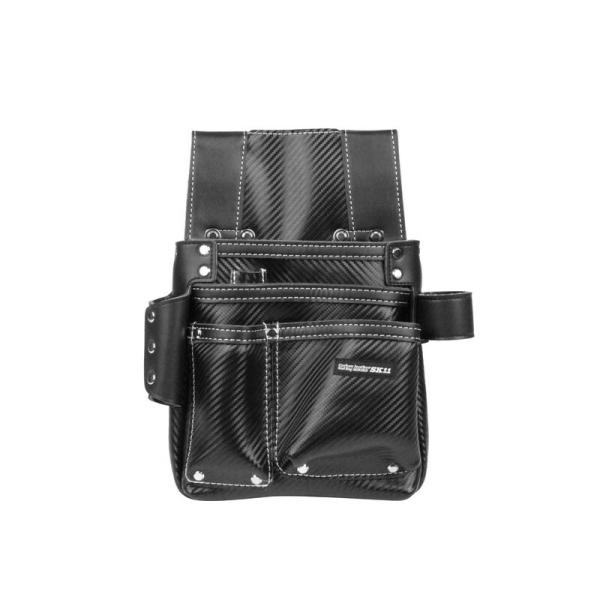 SK11 カーボンレザー釘袋 SK－CLK－Hブラック 収納用品 腰袋サック 釘袋