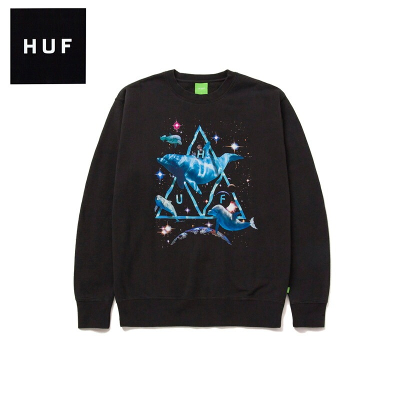 ハフ SPACE DOLPHINS WASH CREWNECK SWEATSHIRT クルーネック スウェット/トップス/トレーナー/男性用/メンズ [AA]