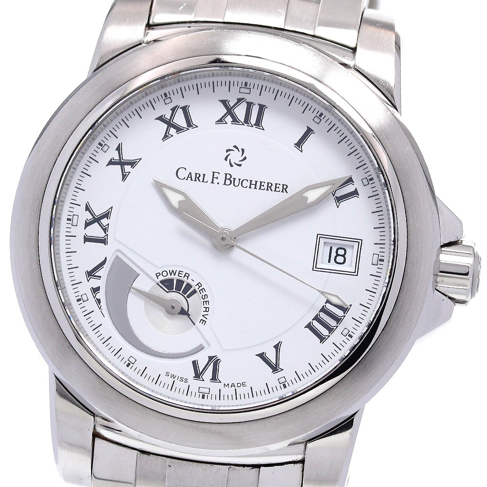 カール F.ブヘラ CARL F.BUCHERER 10616.08A パトラビ パワーリザーブ デイト 自動巻き メンズ _866710【中古】