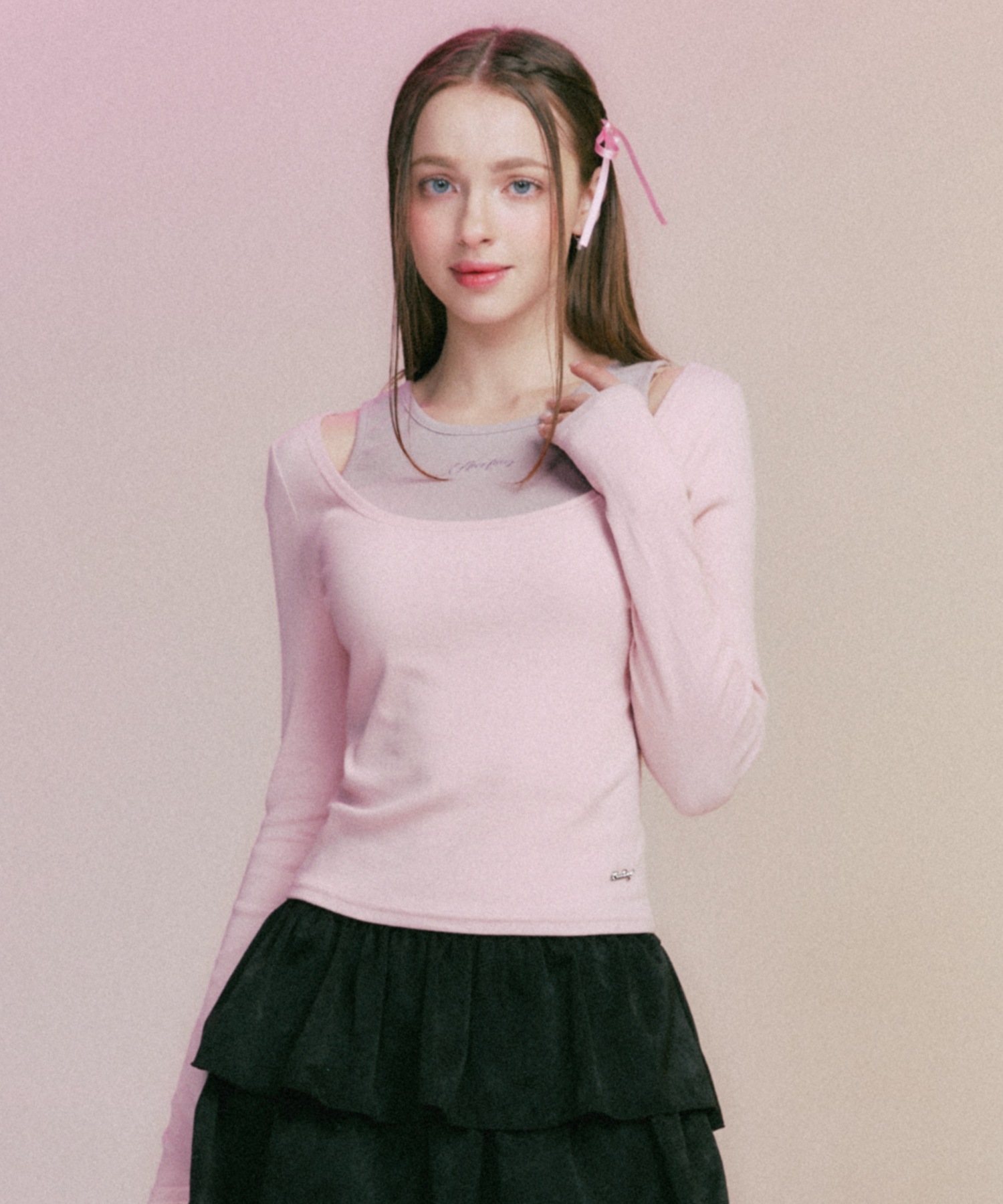 MF CLASSIC U NECK LONGSLEEVE-PINK 5,189円