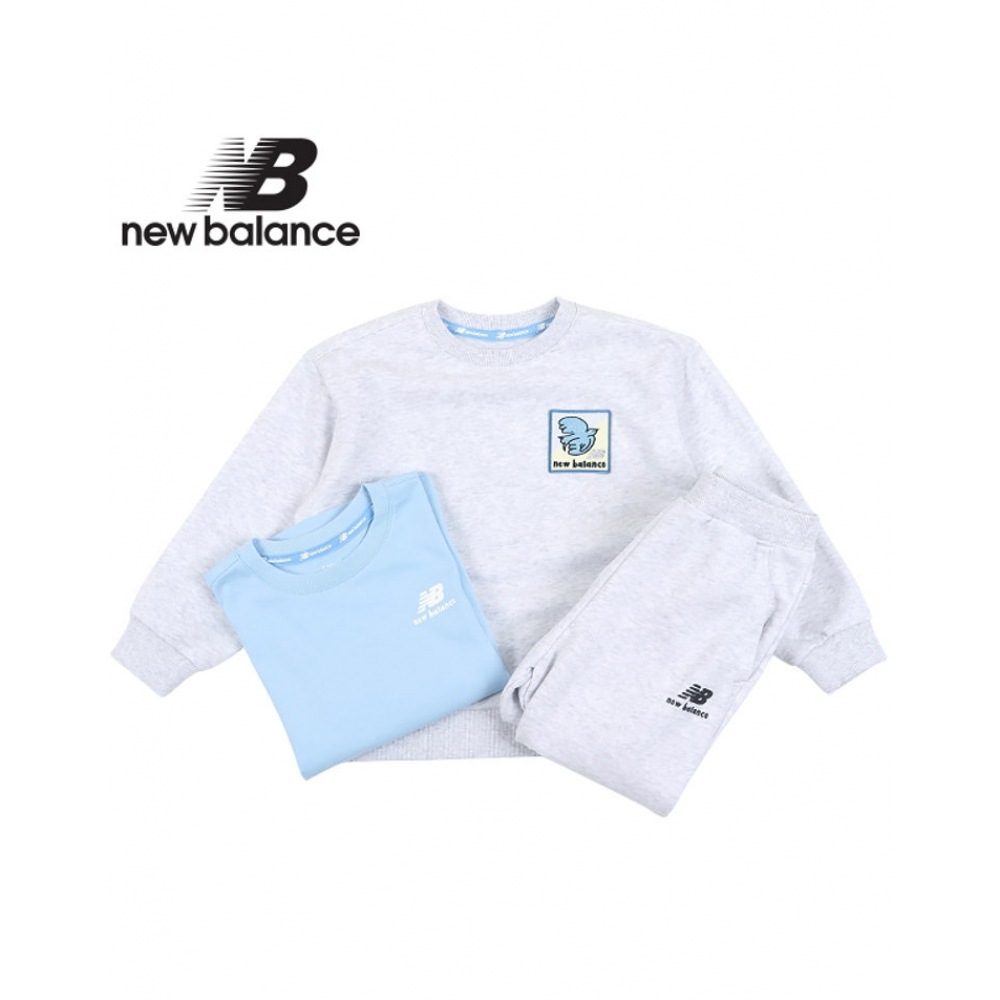 ニューバランス キッズ スウェット セットアップ 3PCS(NK9YD1351U-AC) メランジグレー