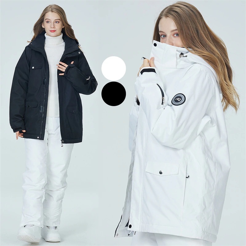 スノーボードウェア ジャケット レディース メンズ 白 黒 スキーウェア スノボウェア スノーボード ウェア アウター 防寒着 9,585円