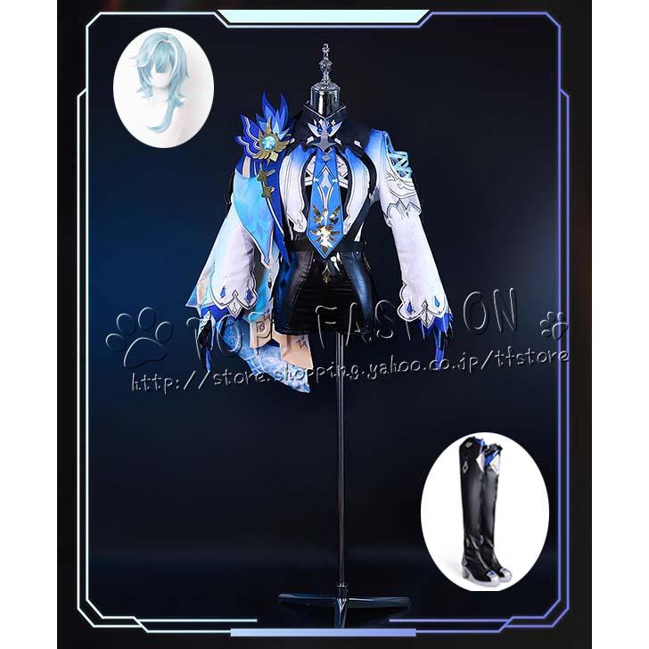 【品質良い 大好評中】原神 げんしん 風 エウルア Eula コスプレ衣装 ウィッグ cosplay コスチューム ハロウィン クリスマス