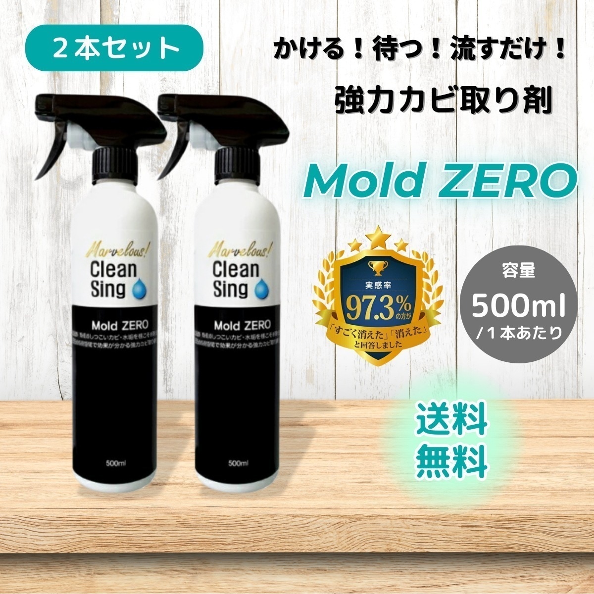 モールドゼロ カビ取り カビ取り剤 モールドゼロ500ml 2本セット 掃除 業務用