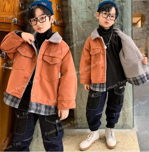 秋冬新作韓国式子供服子供服ファッション男の子暖かいコートトップス大人気コート