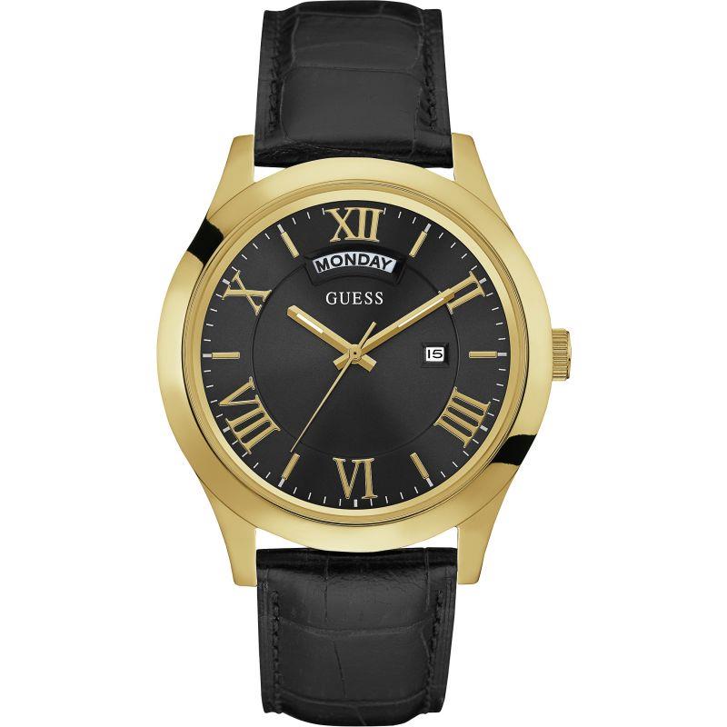 送料無料ゲス Guess W0792G4 Analogue Quartz with Leather Strap Men s Watch 腕時計