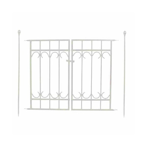 住まいスタイル アイアンフェンス パークアベニュー ゲートセット ホワイト IPN-7022G-SET-WHT メーカー直送