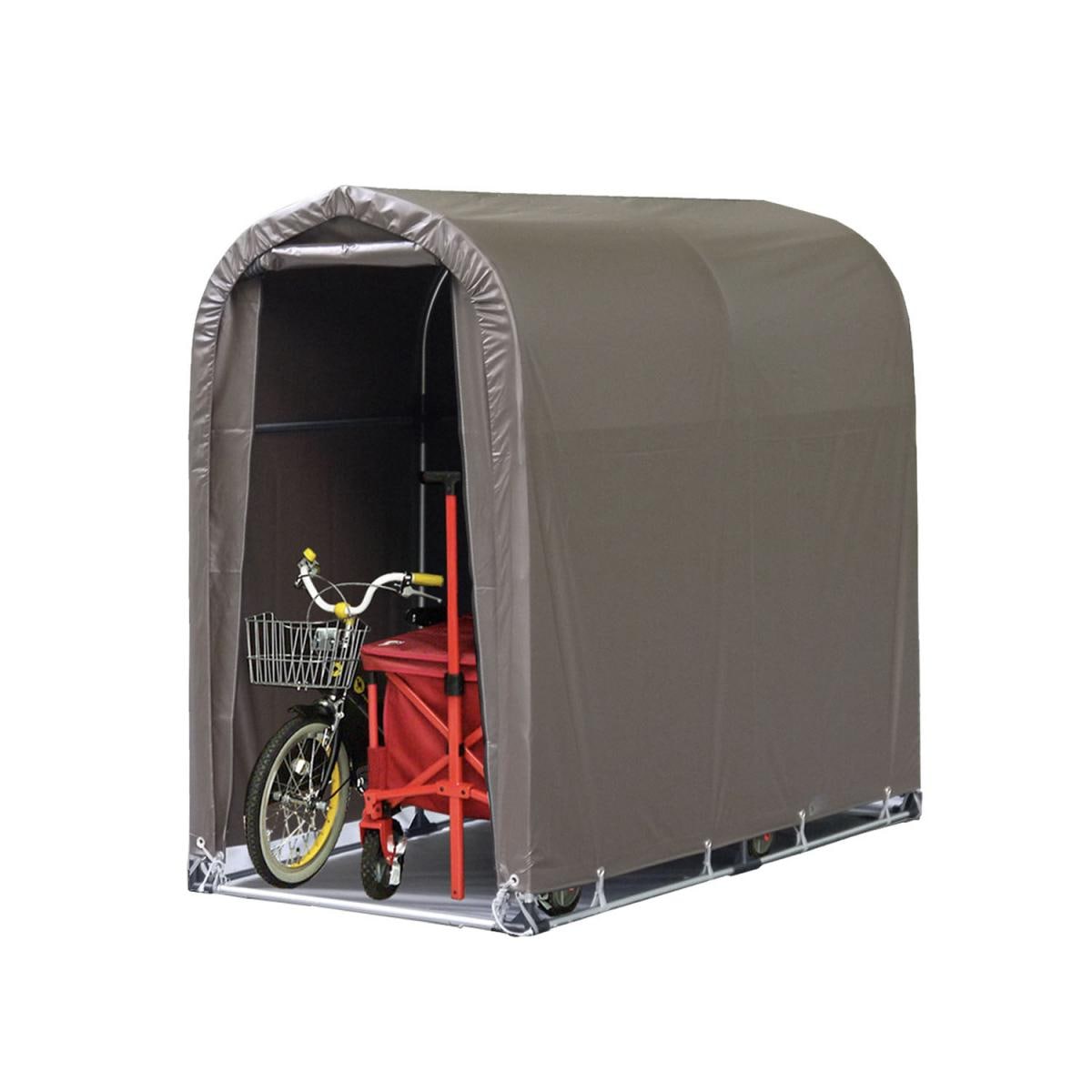 南榮工業 NAN-A サイクルハウス 2台用 SB スーパーブラウン本体一式 組立式 幅935x奥行1810x高さ1575mm パイプ外径19.1mm パイプ車庫 物置 南