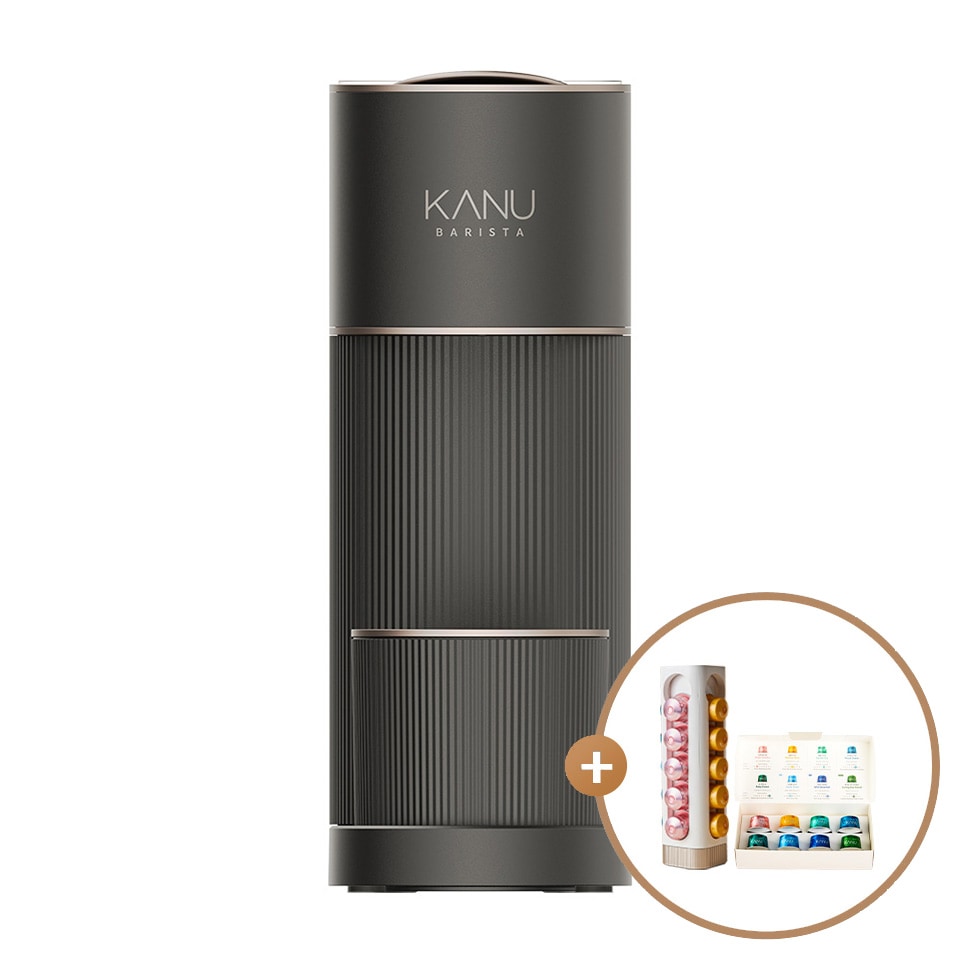 バリスタ カプセルコーヒーマシン アーバン チャコールブラウン (追加ギフト贈呈) 韓国正規品 9.5g大容量 20bar高圧抽出 コーヒーメーカー レッドドット受賞