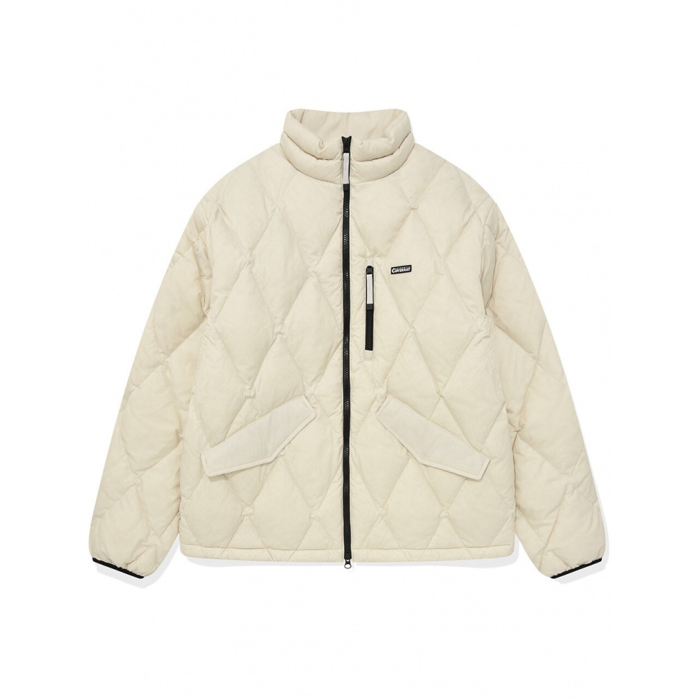 COVERNAT RDSハイライトスタンカラーダウンアイボリー