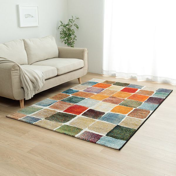 2347329 パレット カーペット 絨毯 ウィルトン織 ラグ トルコ製アイボリー 133×190cm メーカー直送