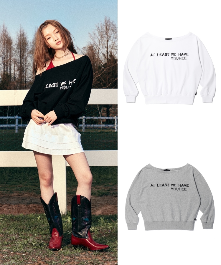 YOUHEE オフショルダー Qoo10 YOUHEE OFF SHOULDER 無地 長袖 オ
