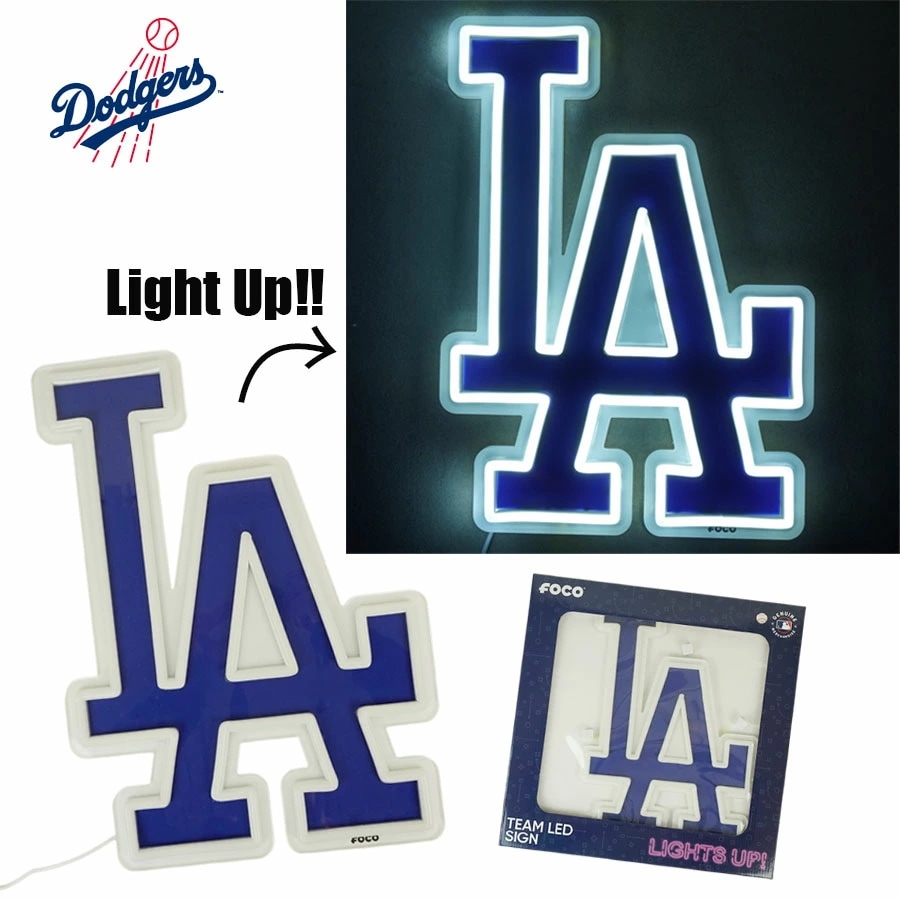 ロサンゼルス ドジャース公式 グッズFOCO チーム LED ネオン サインLA DODGERS LED NEON SIGN大谷翔平 山本由伸 メジャーリーグ MLB