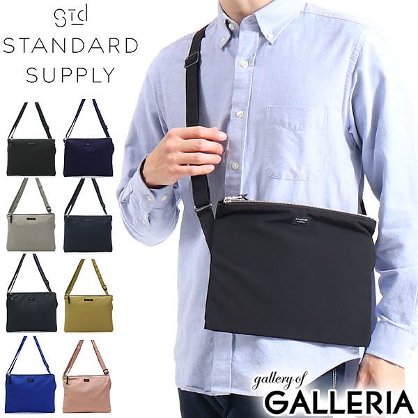 STANDARD SUPPLY サコッシュ ショルダーバッグ SIMPLICITY ミュゼット 薄い マチなし 小さめ シンプル ユニセックス MUSETTE