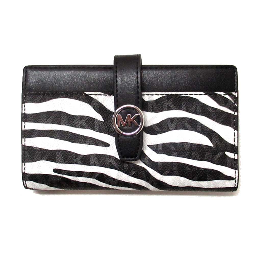 MICHAEL KORS マイケルコース アウトレット 財布 ミディアム シグネチャー ロゴ ウォレット 二つ折り財布 35S5SGRF8I BLACK
