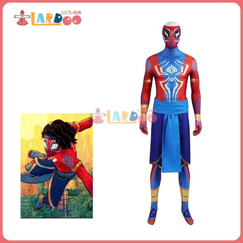 【工場直販 品質保証】 スパイダーマン：アクロス・ザ・スパイダーバース Spider-Man India Pavitr Prabhakar デイースーツ コスプレ衣装 コスチューム