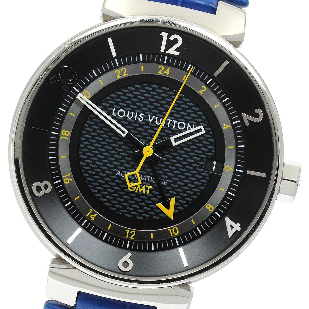 ルイ・ヴィトン LOUIS VUITTON Q8D30 タンブール ムーン GMT デイト 自動巻き メンズ _906062【中古】