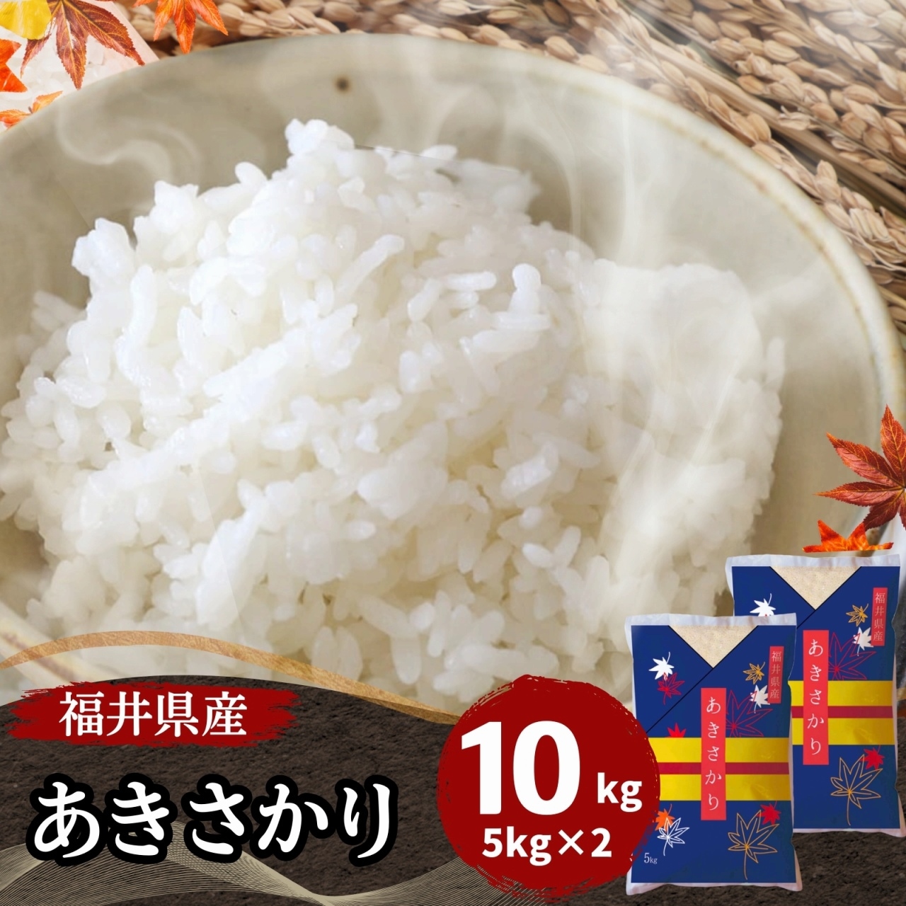【数量限定】福井県産あきさかり10kg(5kg2袋) 白米 令和7年産