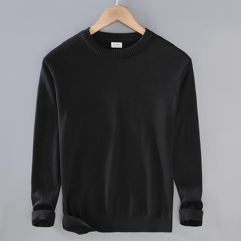 メンズ ファッション 服 男性用 オシャレ シンプル 大人 かっこいい 大きいサイズ ストリート 紳士服 綿 無地 ラウンドネック セーター トップス インナー リネン 服
