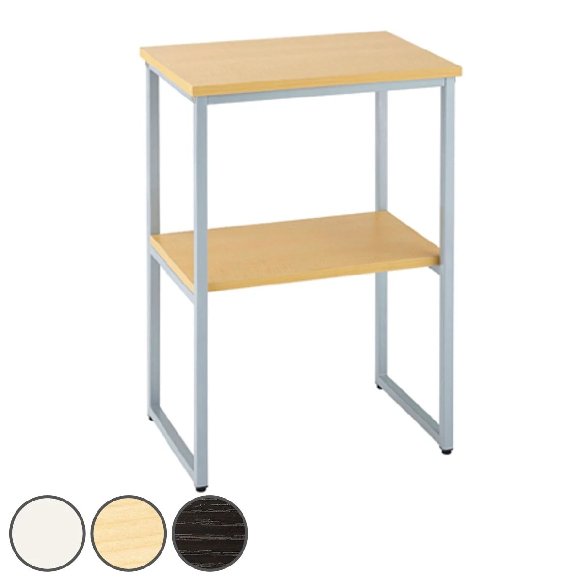 コンパクト 電話機台 W500 テレフォンラック テレフォンスタンド TEL台 でんわ台 FAX台 ファックス 収納家具 ホワイト ブラウン シェルフ 整理棚 キャビネット 法人限定