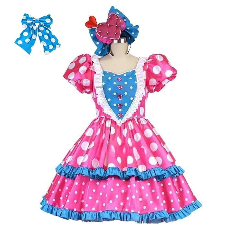 TDL コスプレ ミニー コスプレ 大人 パルパルーザミニー ファンダーランドミニーのファンダーランド衣装 髪飾り付き レプリカ衣装 フルオーダー コスプレ衣装 コスチューム