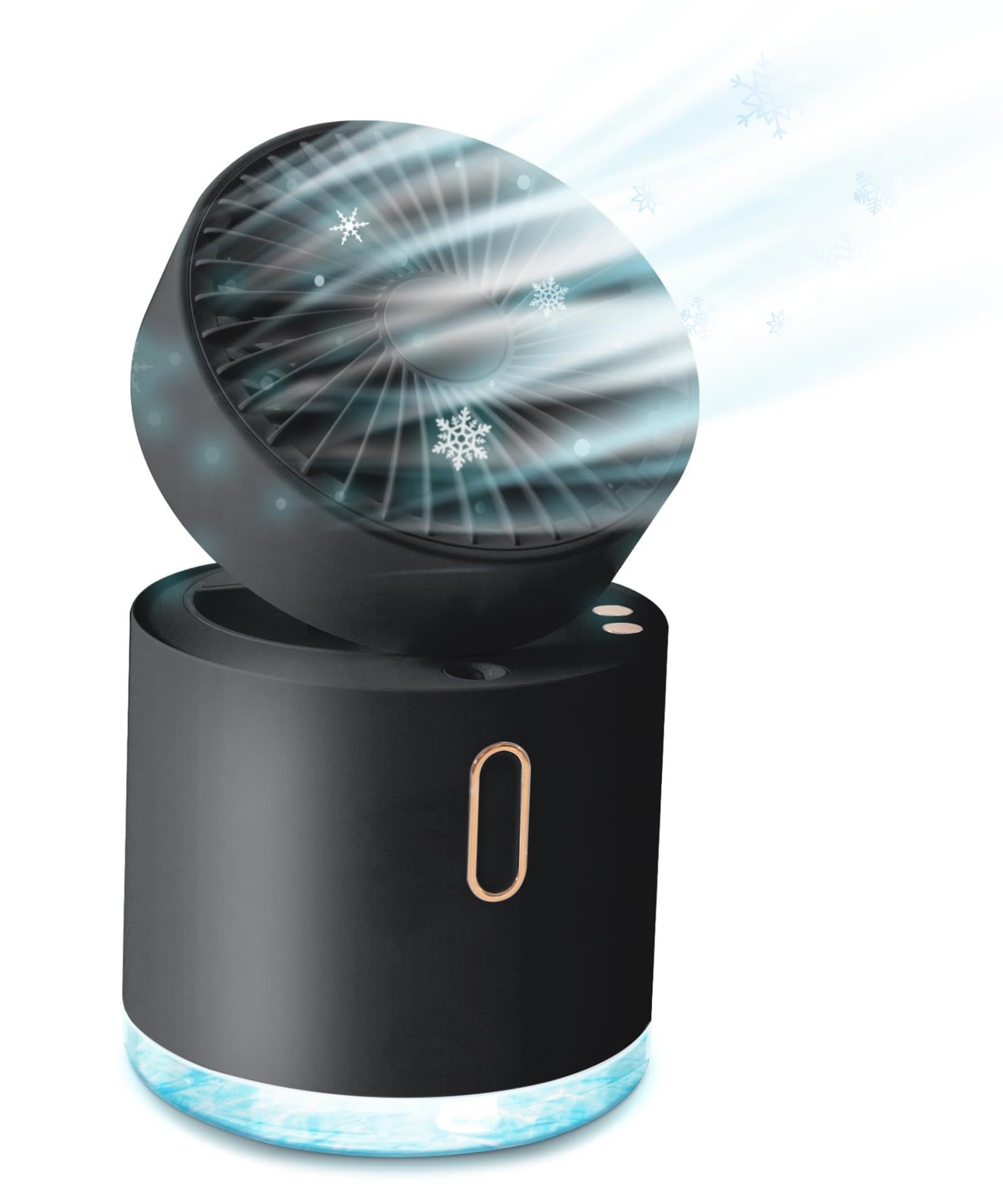 【 2025 折り畳み式 ポータブルクーラー 】 卓上 冷風機 冷風扇 小型 充電式 静音 5000mAh大容量 30時間連続 急速充電 強力 扇風機 一台五役 送風 冷やし 加湿 空気清浄 間接照明