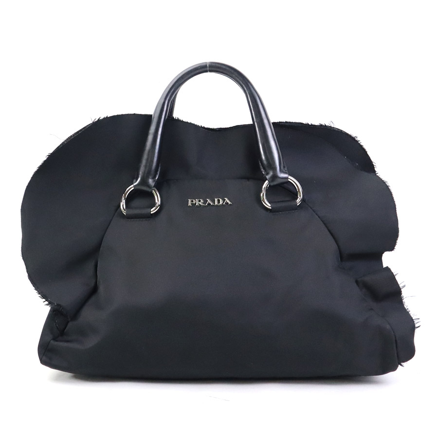 プラダ PRADA ハンドバッグ ナイロン/レザー ブラック シルバー レディース 387613 e60553a 20,850円